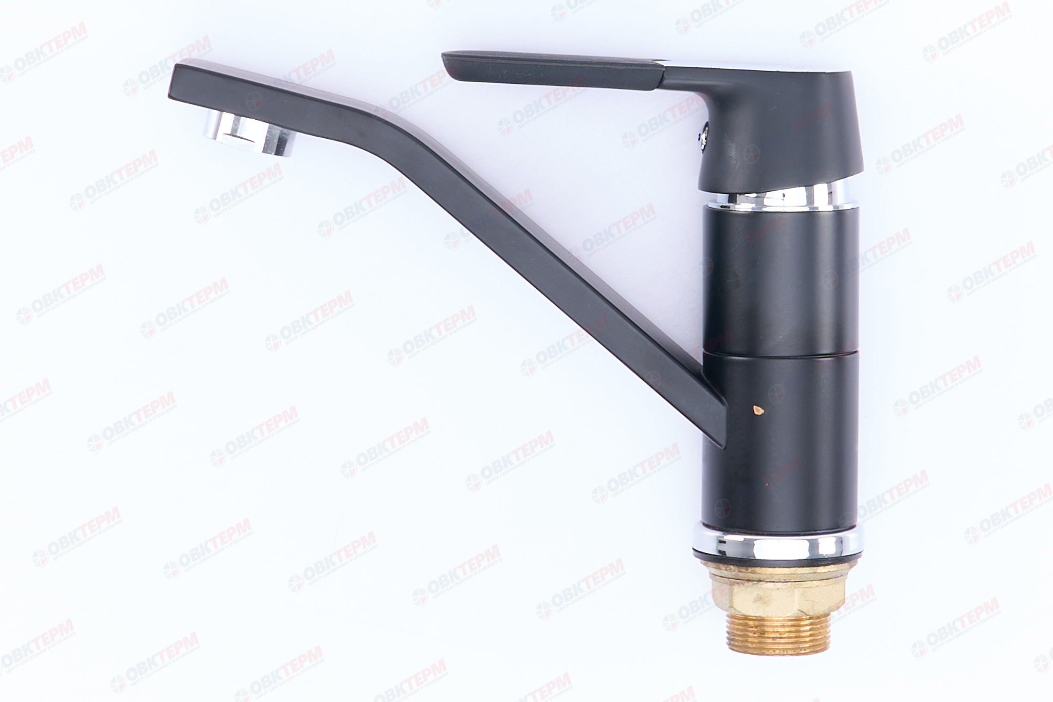 Смеситель д/кухни MIXXUS PREMIUM TIGER 555-15CM  Ø35 на ГАЙКЕ BLACK (10 шт/ящ) - миниатюра №2