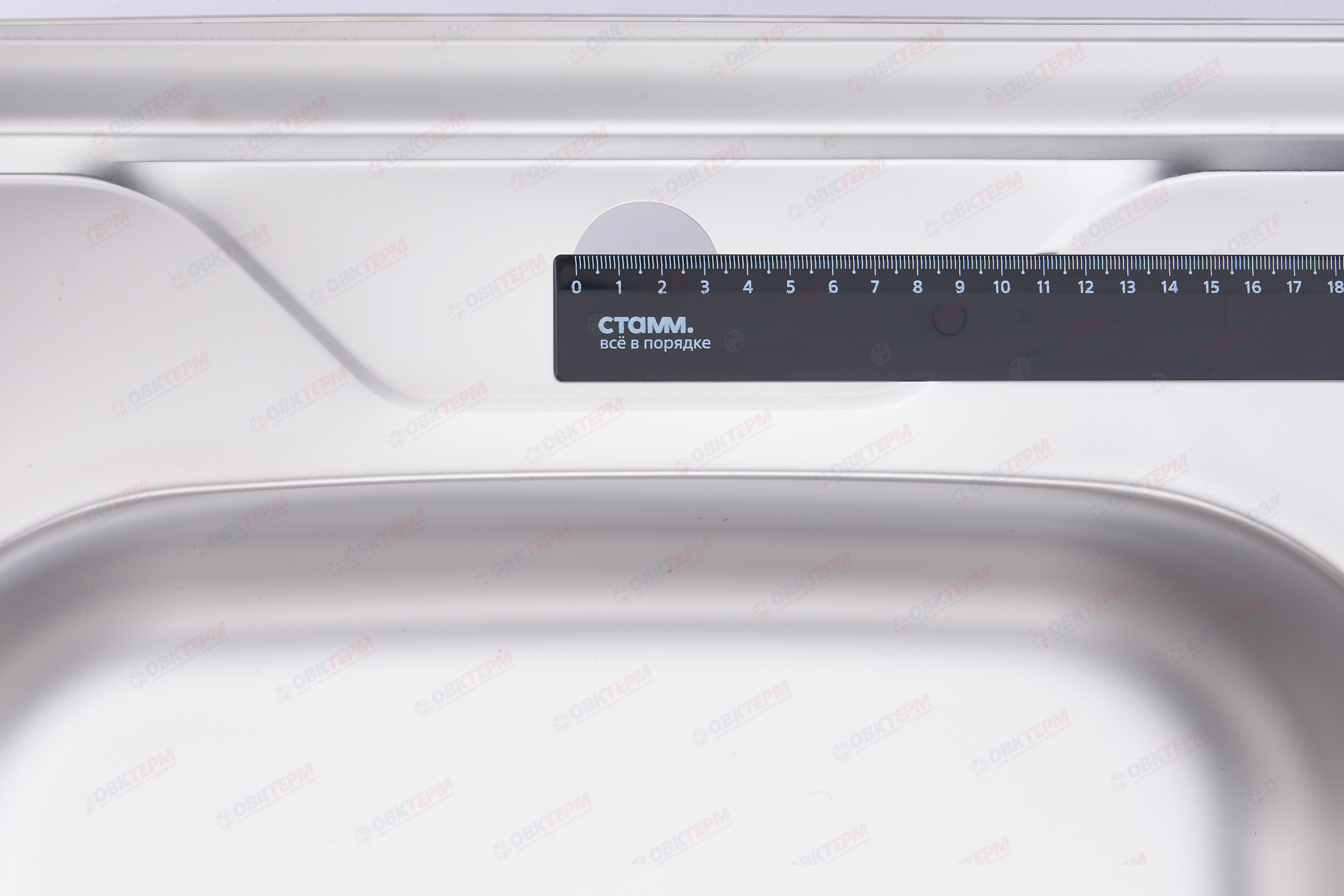 ZERIX мойка Z6060L-06-160E (SATIN) НАКЛАДНАЯ \ с сифоном (10шт/ящ) - Изображение №4