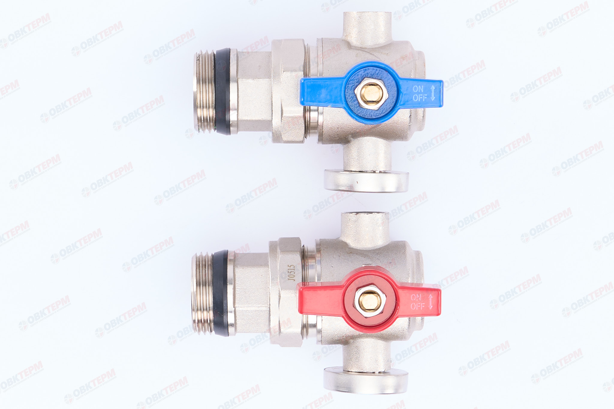 Кран шаровый с нак гайкой и термом. угловой 1" TIM (пара) (20/1) - Изображение №2