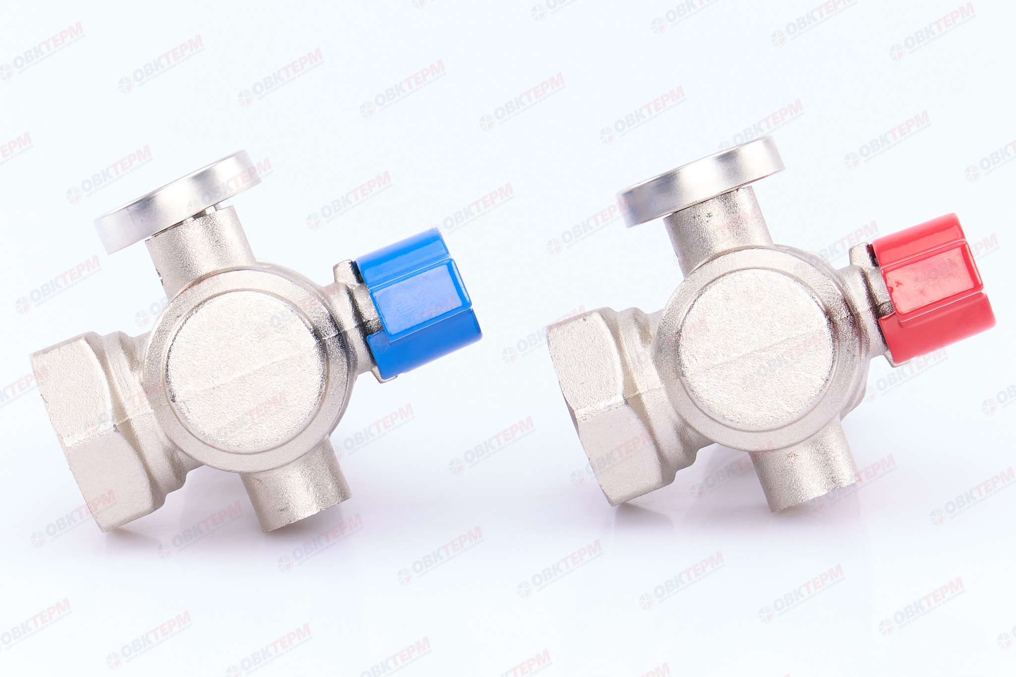 Кран шаровый с нак гайкой и термом. угловой 1" TIM (пара) (20/1) - Изображение №5