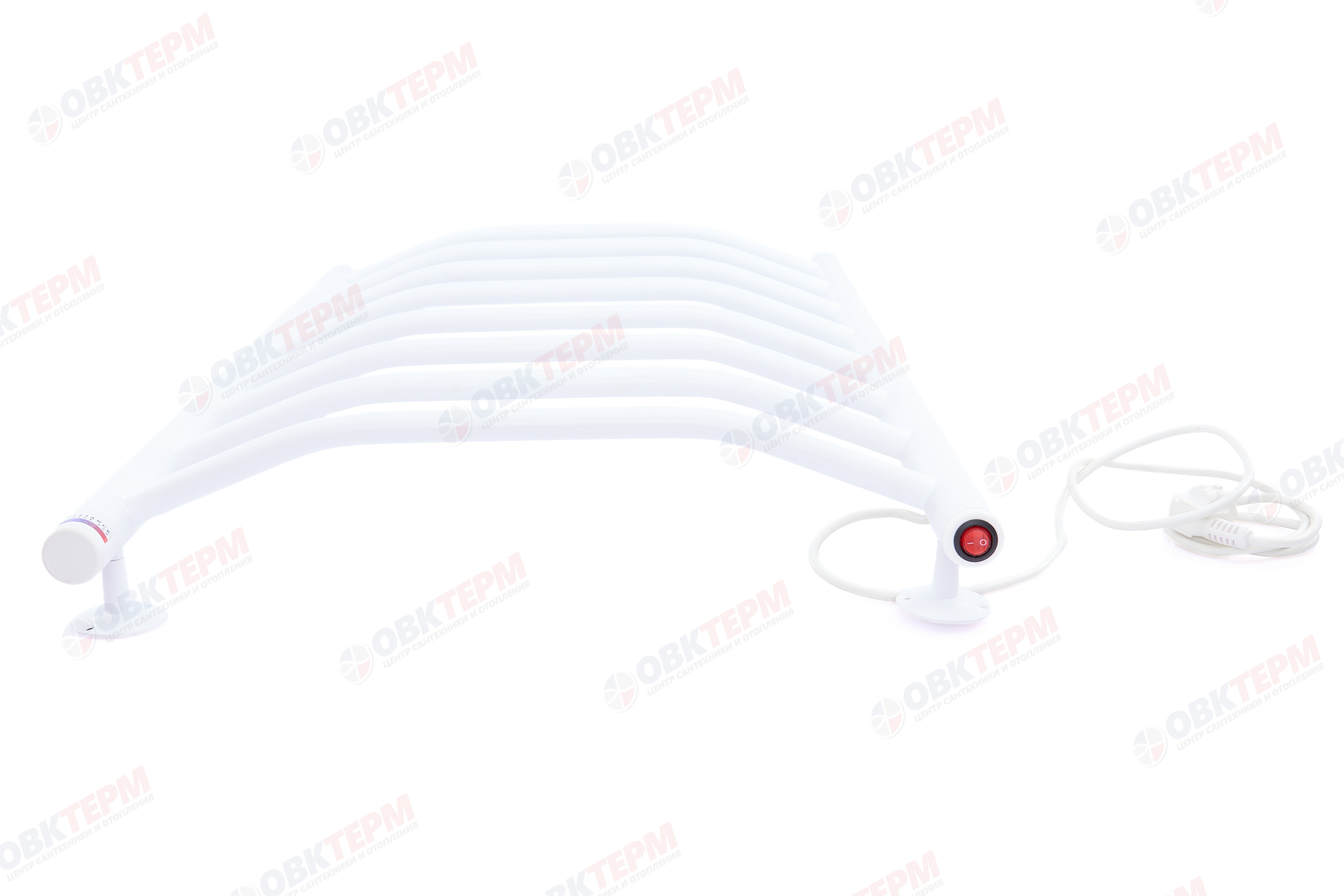 Полотенцесушитель электрический ТДА ЛНК - Э 1" 50 х 80 Л, 8 перекладин, кнопка, Белый АДВ - миниатюра №4