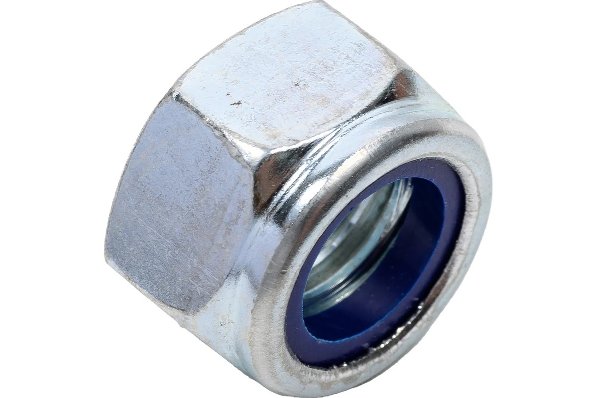 Гайка шестигранная М18.0 кл.пр. 6 (DIN985) Р (самостоп.) (уп. 2 шт.) Металвис - Изображение №1