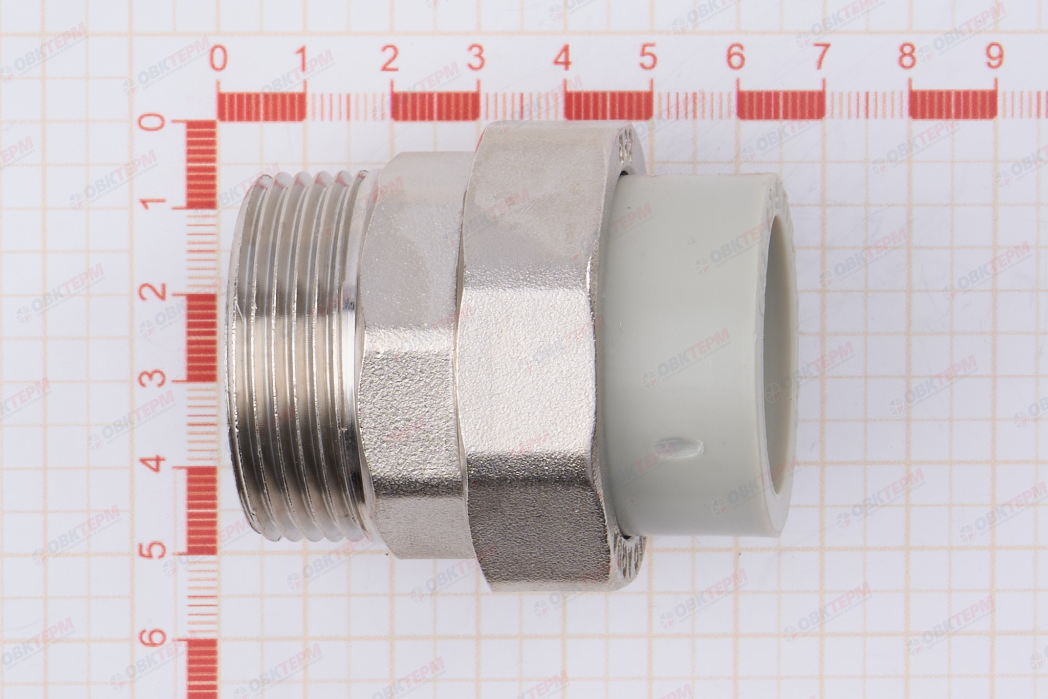 Разборное соединение   32 * 1 1/4" н   СЕРОЕ   (PRO AQUA)    (20/5) - миниатюра №6