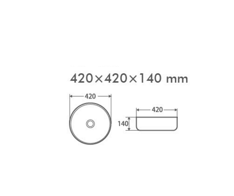 Раковина накладная на столешницу REDO RD-109 белая (420*420*140 mm) - Изображение №2