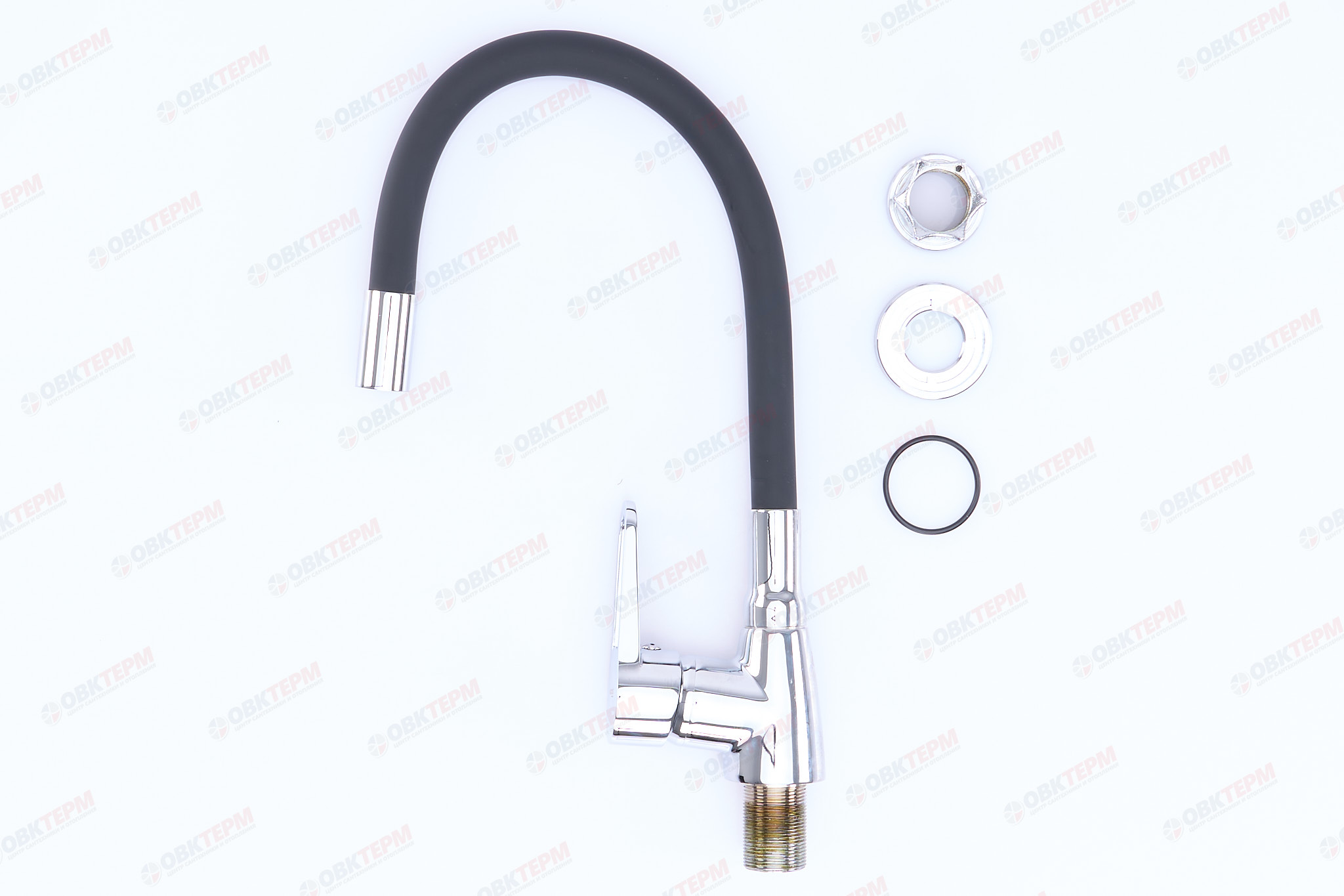 Смеситель д/кухни REFLECTOR MIXXUS ELBA 014 (NUT) BLACK Ø35 ГАЙКА /без подводки (12 шт/ящ) - миниатюра №2