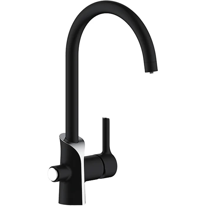 Смеситель д/кухни под ФИЛЬТР черный/хром G4303-6 (Ø40, на гайке) GAPPO - изображение №1