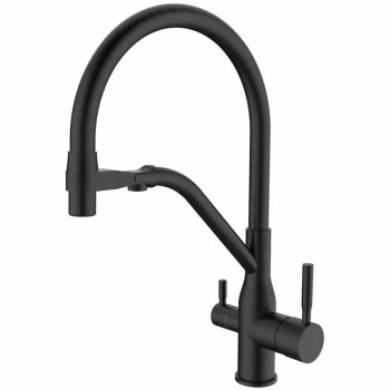 Смеситель д/кухни MIXXUS PREMIUM GRAVITY 021 BLACK REFL.BLACK  (8 шт/ящ) - Изображение №1