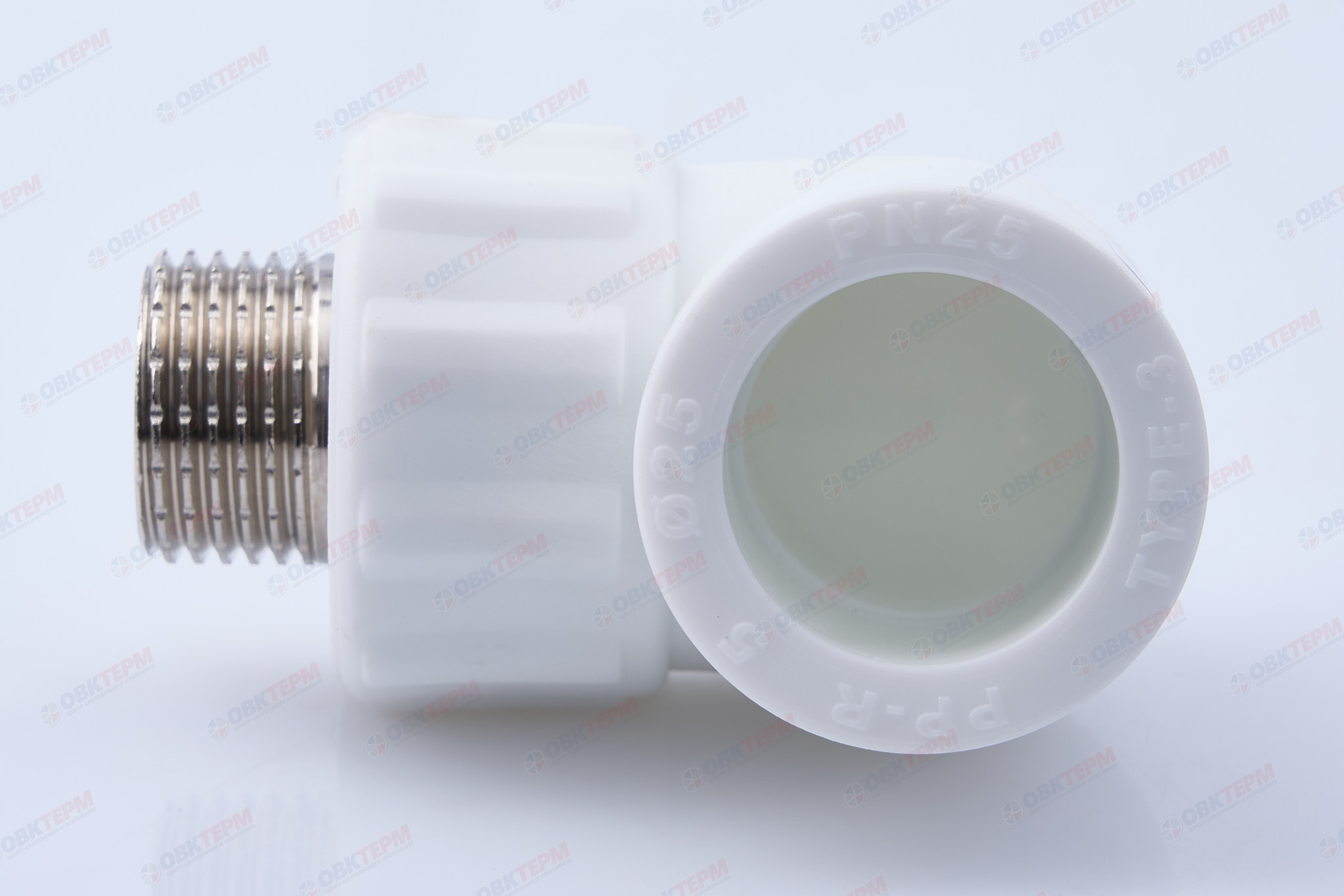Угол с МРН  25 * 1/2"   БЕЛЫЙ PP-R   (RTP)    (100/25) - Изображение №4