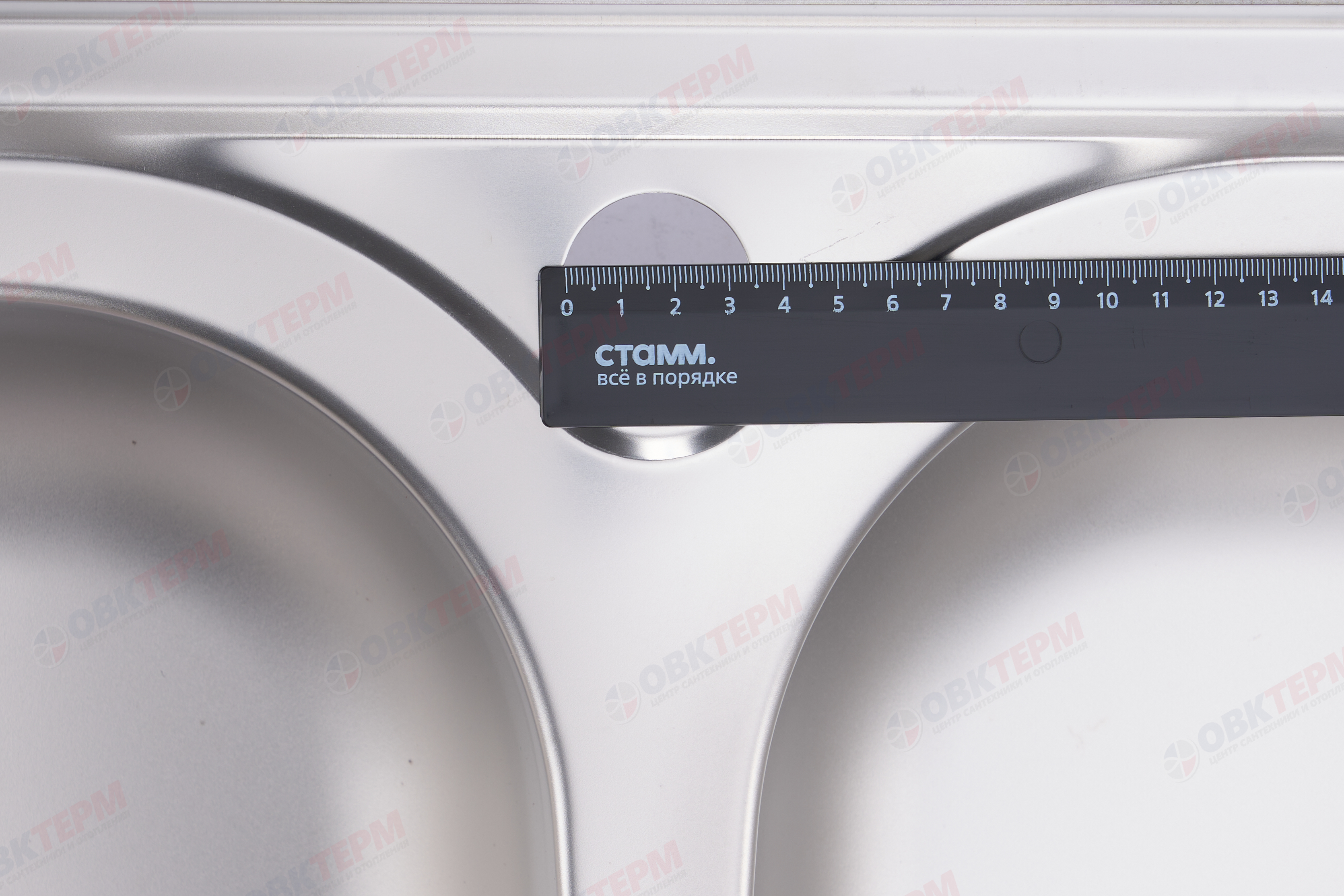 ZERIX мойка Z8050D-08-180E (SATIN) НАКЛАДНАЯ \ с сифоном (7шт/ящ) - миниатюра №10