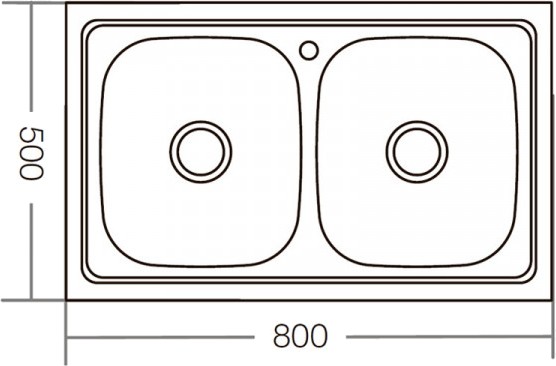 ZERIX мойка Z8050D-08-180E (SATIN) НАКЛАДНАЯ \ с сифоном (7шт/ящ) - Изображение №2