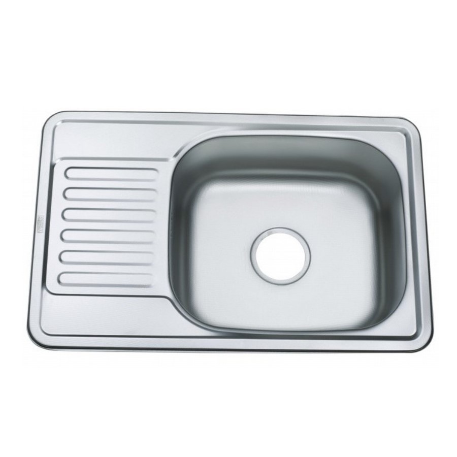 VLADIX  Мойка ВРЕЗНАЯ прямоугольная 48x76L * 0,60мм + сифон (10шт/уп.) - Изображение №1