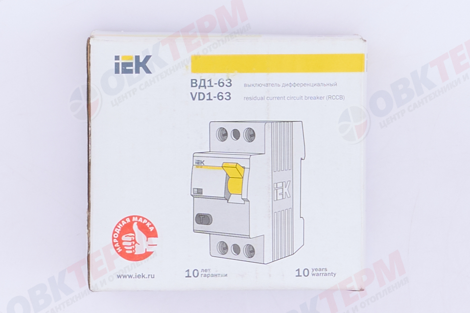 Выключатель автоматический дифференциального тока IEK 2п C 25А 30мА тип AC 4.5кА АД-12 - миниатюра №11