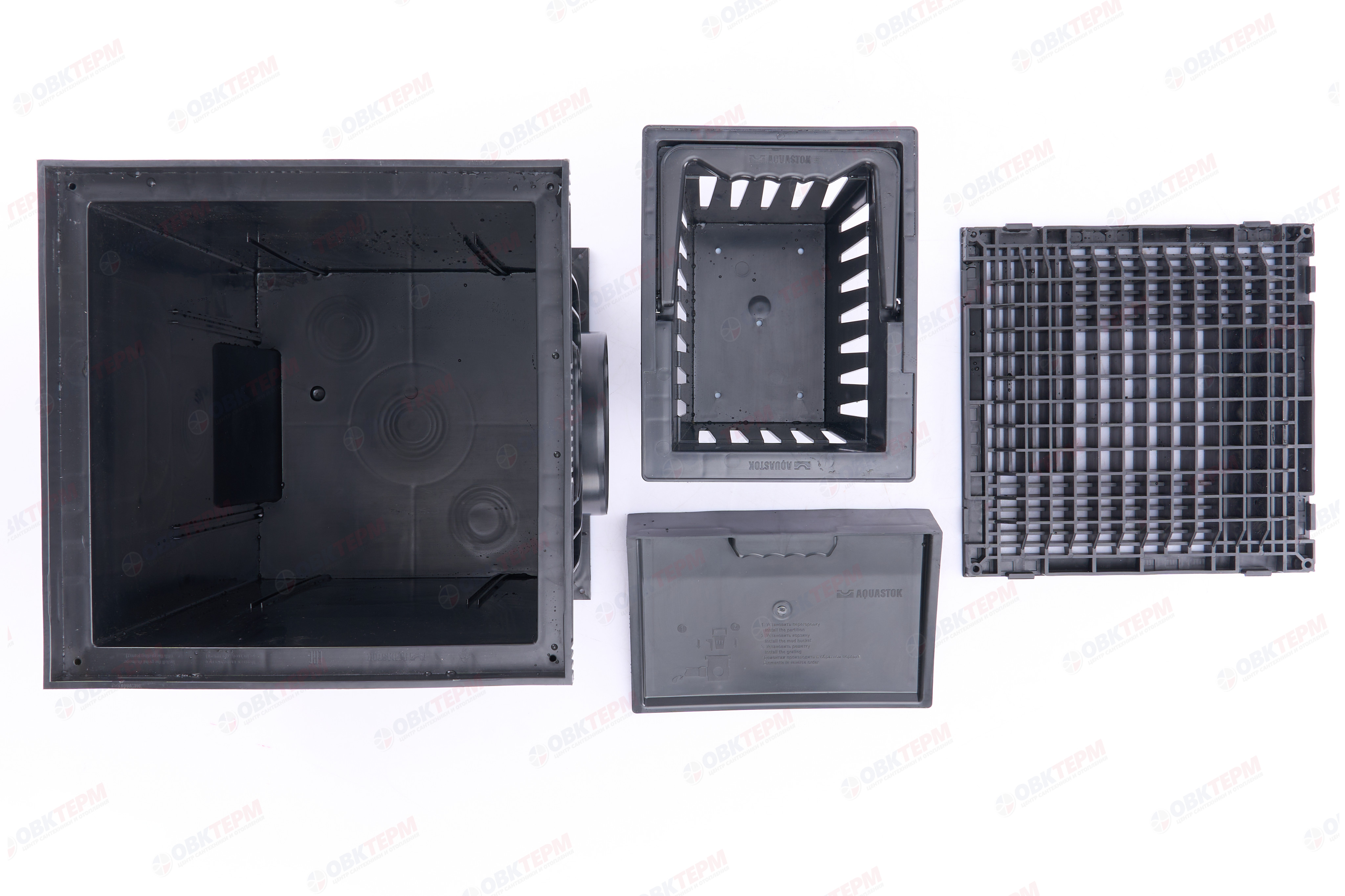 Дождеприемник пластиковый (в сборе с решеткой) 350х350х420 - миниатюра №12