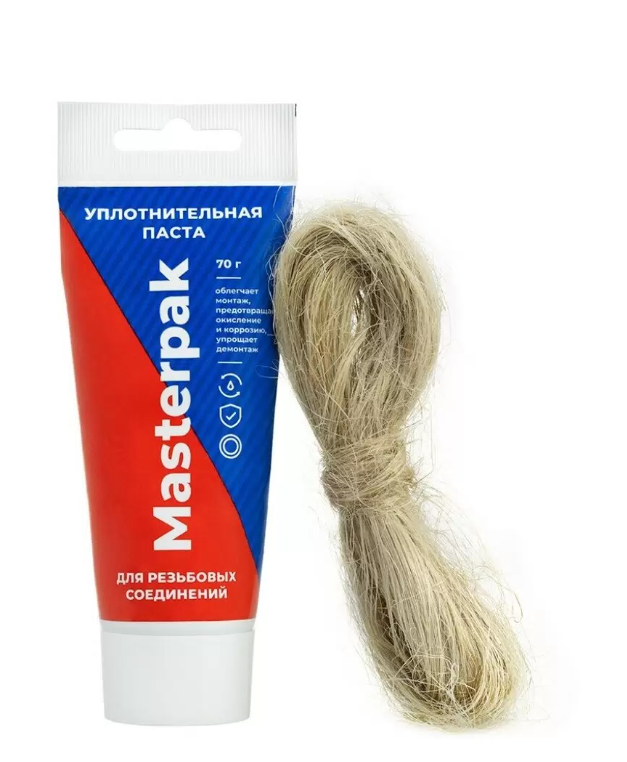 Паста уплотнительная графит 70г туба Masterpak + 15г лён МР - Изображение №1