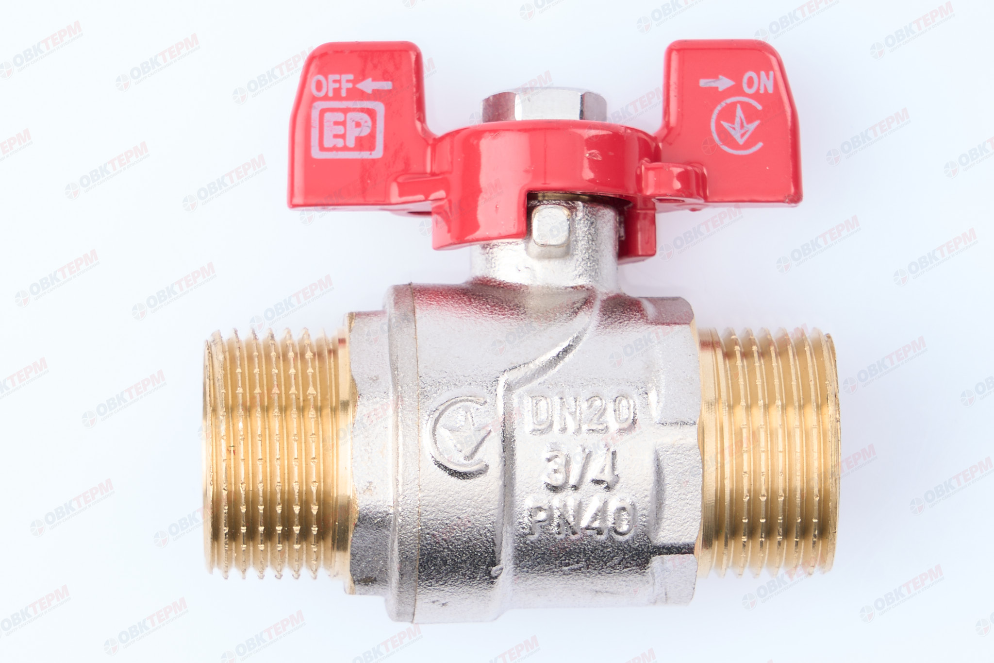 Кран шаровый     EUROPRODUCT      3/4"  НН   бабочка    (80 шт) - Изображение №2