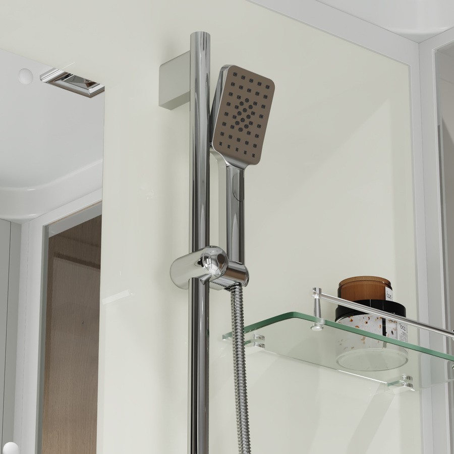 Душ.каб. Niagara Standart ST100/15Q (100х100х215) квадрат,поддон 15см,распашная,проф.белый,3 м - Изображение №5