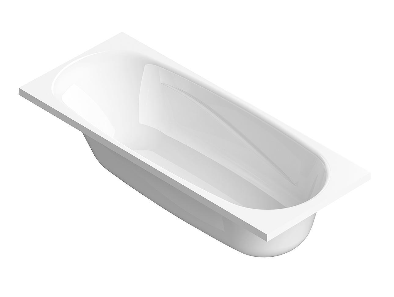 Ванна акрил Domani-Spa Standard 160*70 (глубина 41 см) без экрана и ножек - Изображение №1