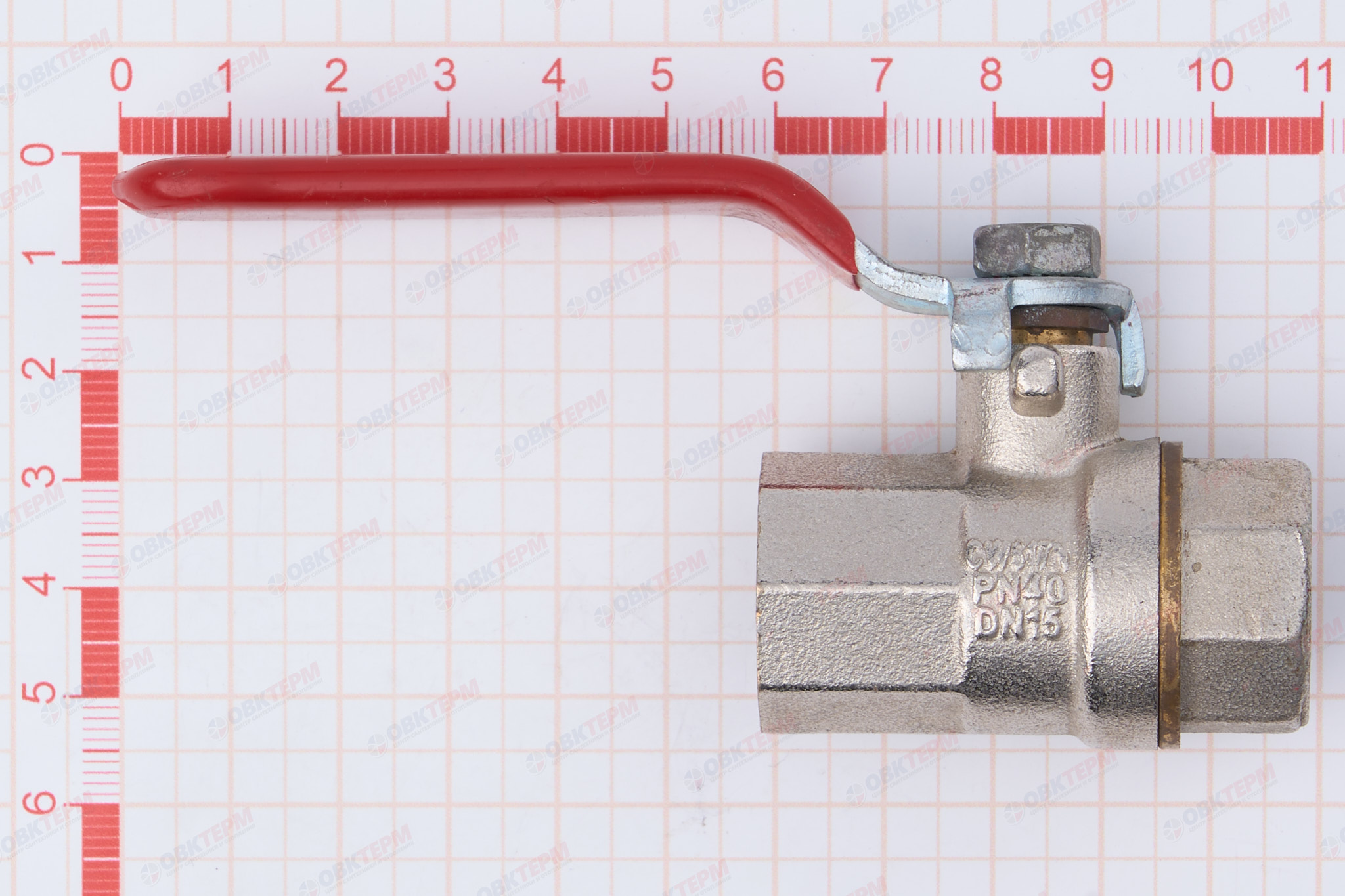 Кран шаровый  RTP PN 40   1/2" ВВ ручка   (70/10) - миниатюра №7