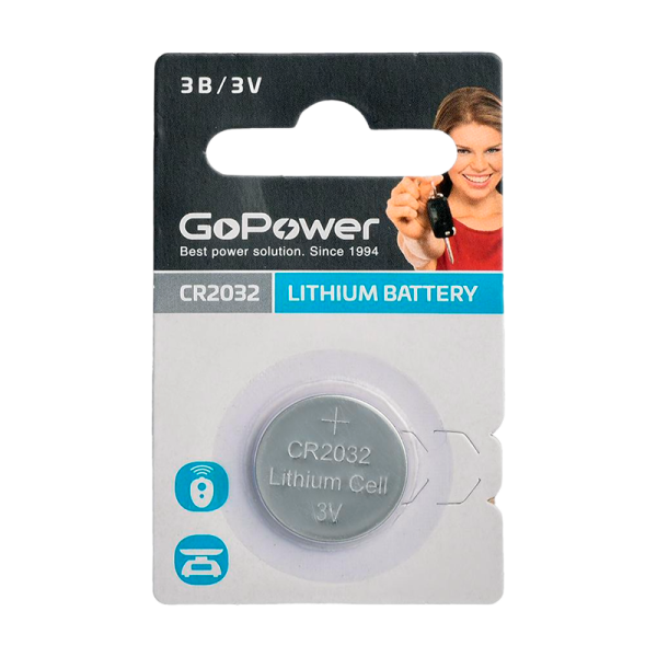 Батарейка GoPower CR2032 BL5 Lithium 3V 5шт/уп - Изображение №2