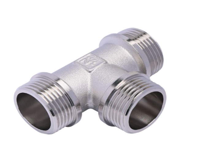 Тройник 1 1/2" ннн  Никель ZEISSLER                   (10/1) - изображение №1