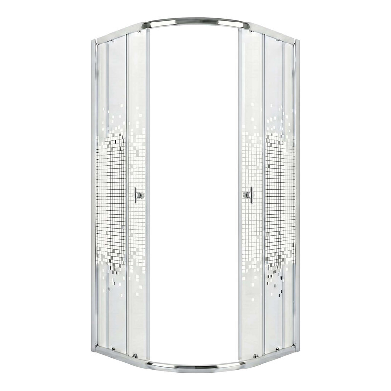 Душевое ограждение NIAGARA Eco NG-1001-14 (90х90х19) четверть круга, мозаика,1 место, без поддона - миниатюра №3