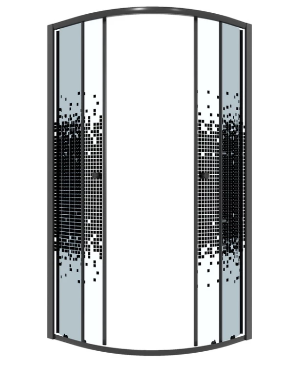 Душевое ограждение NIAGARA Eco NG-1001-14 (90х90х19) четверть круга, мозаика,1 место, без поддона - Изображение №3