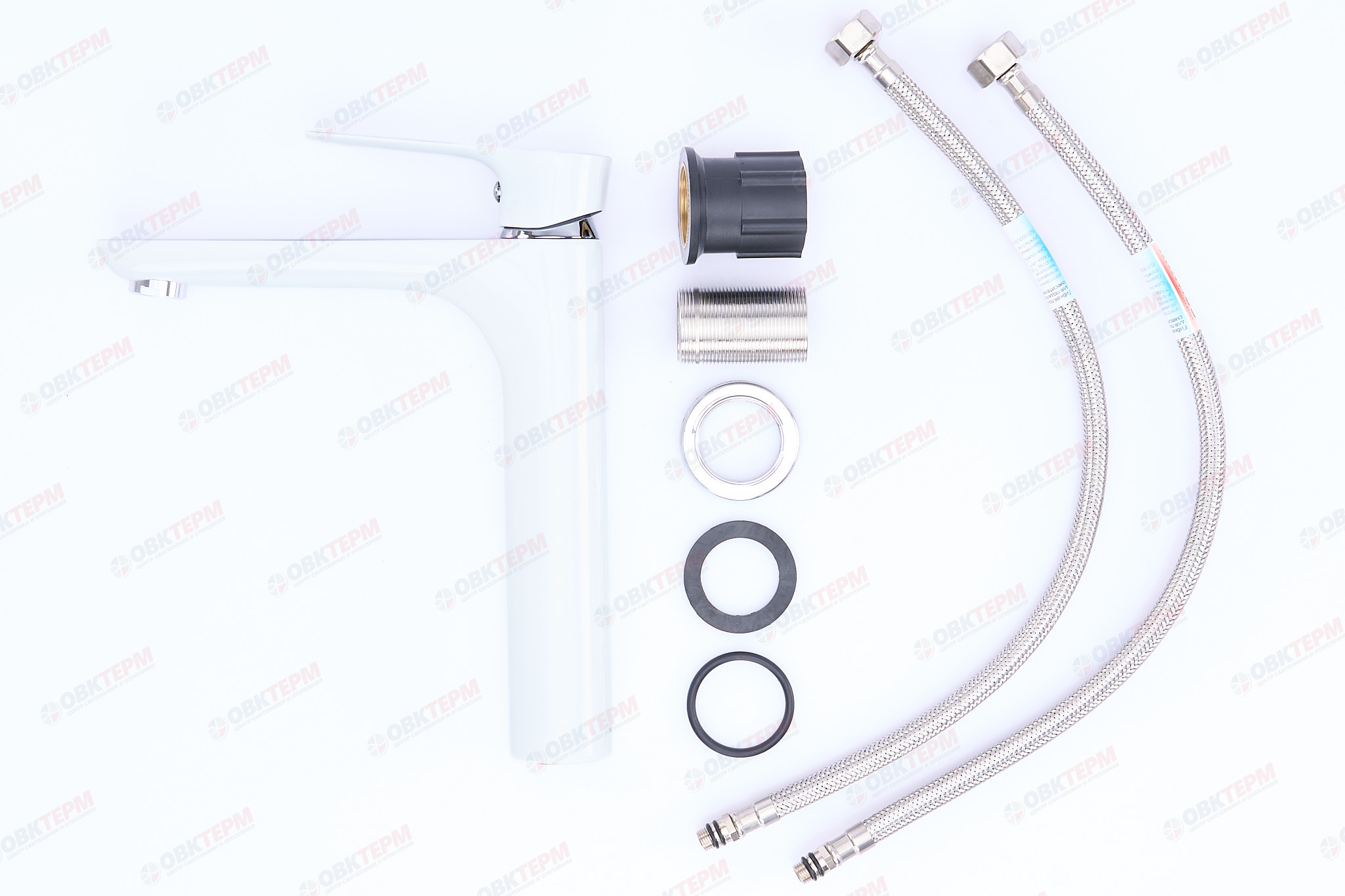 Смеситель д/умывальника MIXXUS PREMIUM EVA 001 HIGH (WHITE) Ø35  (10 шт/ящ) - миниатюра №4