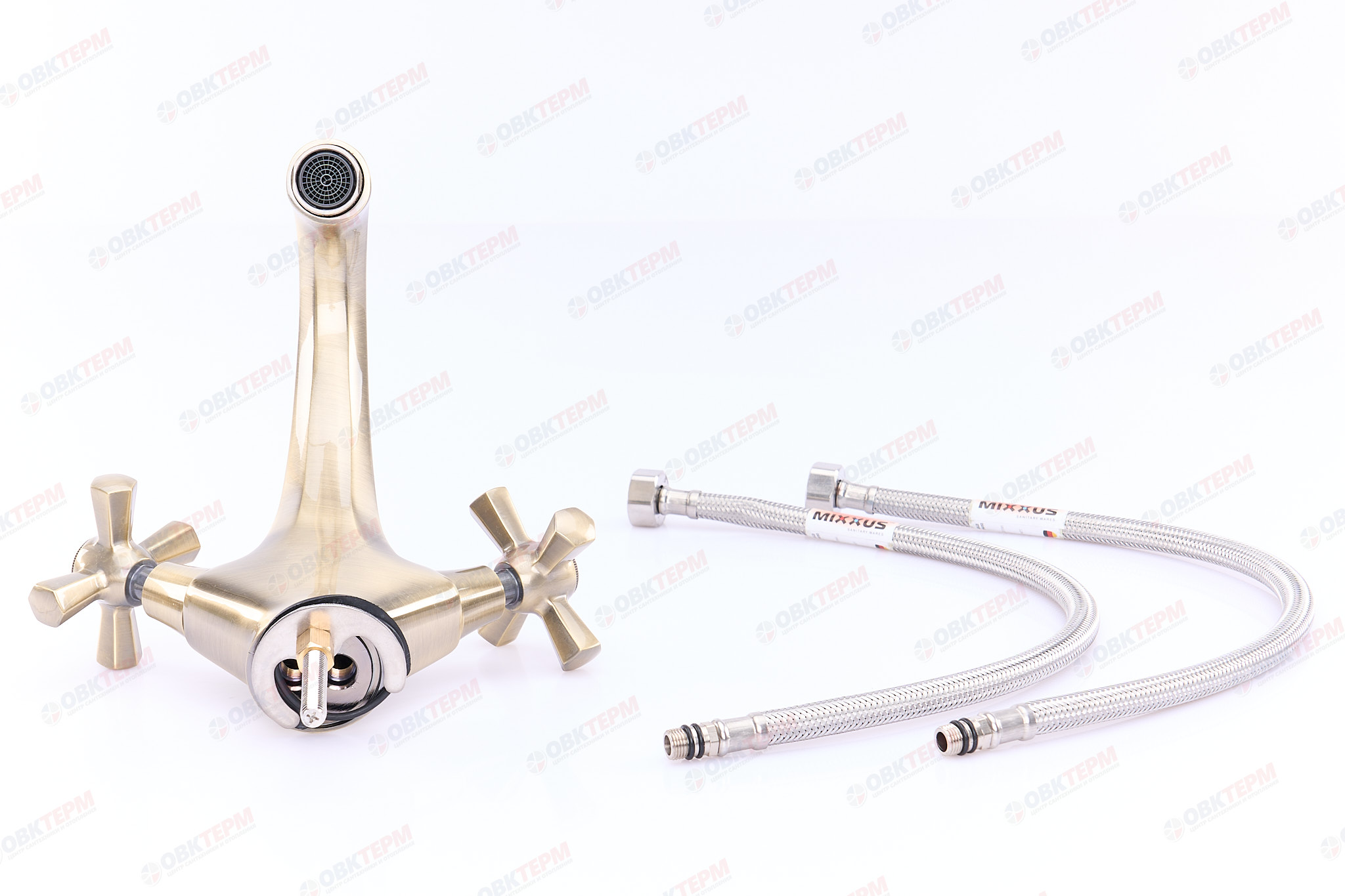 Смеситель д/умывальника буксовый MIXXUS PREMIUM RETRO BRONZE-161 (10 шт/ящ) - Изображение №4