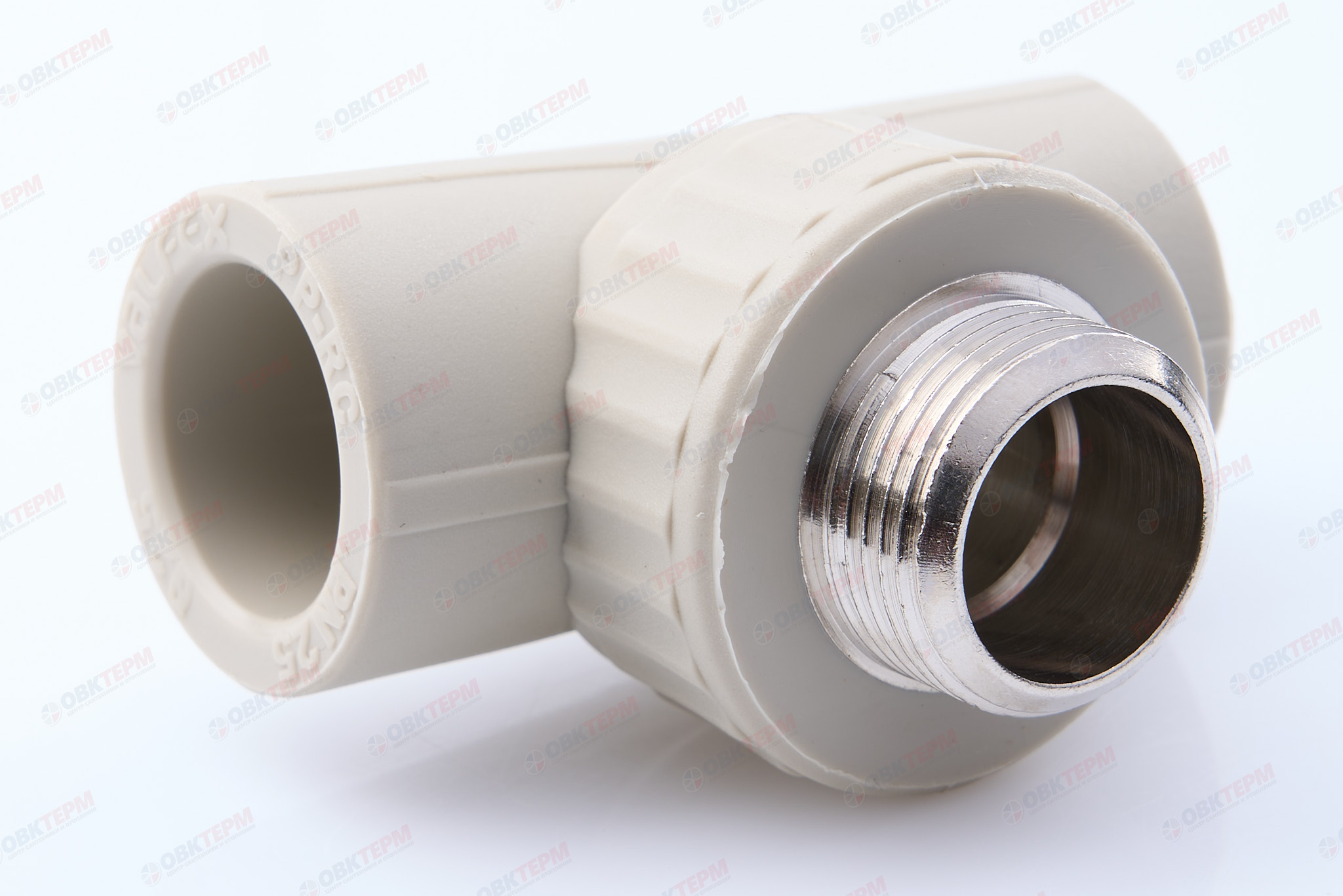 Тройник с МРН  25 * 3/4"      (VALFEX)  серый  (45/15) - Изображение №1