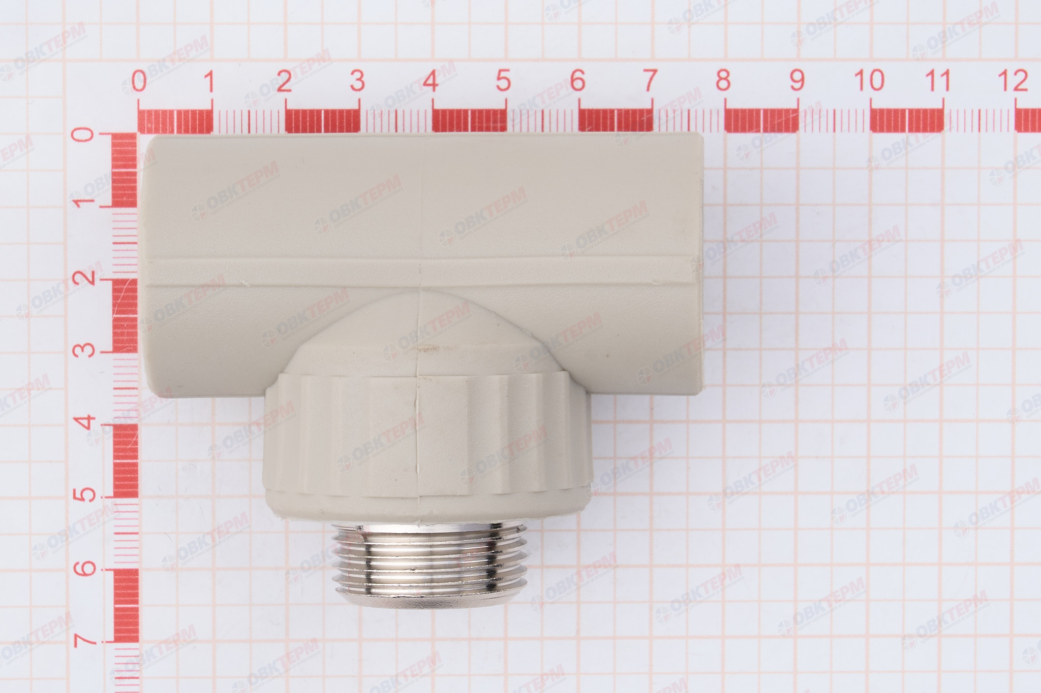 Тройник с МРН  25 * 3/4"      (VALFEX)  серый  (45/15) - Изображение №5