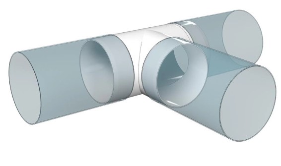 Тройник круглый d125 пластик (14шт/уп) Эра - Изображение №5