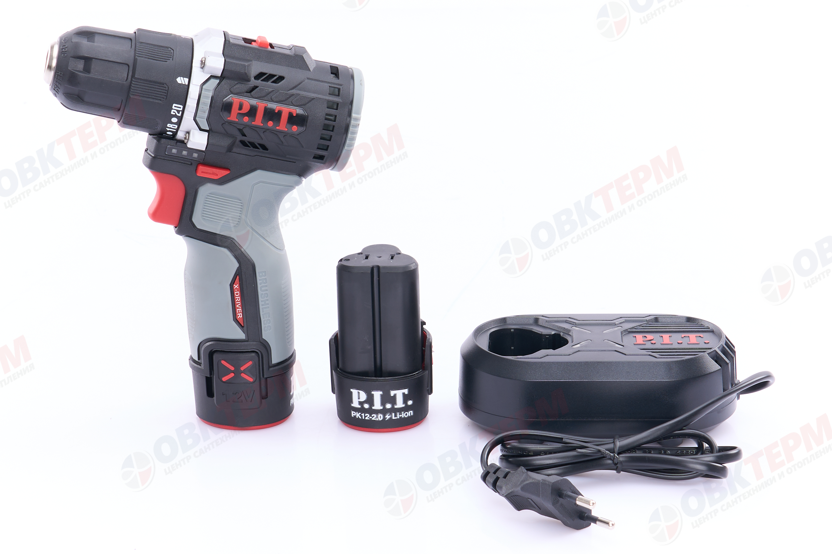 Дрель-шуруповерт аккум. Б/Щ 12V P.I.T. X-DRIVER PBM12К-10В/2 OnePower (2АКБ, ЗУ) - Изображение №4