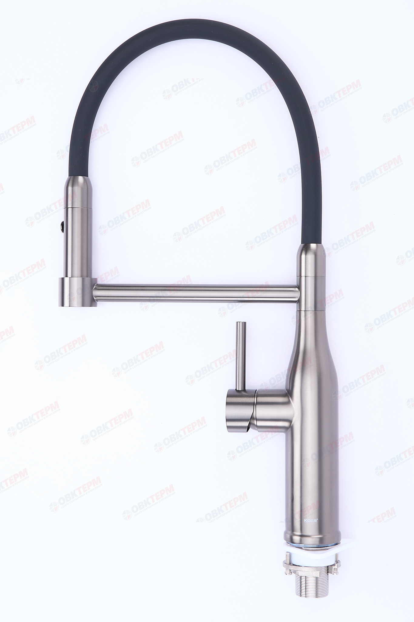 Смеситель д/кухни KOER KI-70005-07 /нерж. сталь SUS304 (Цвет графит+силик.излив черный) (8шт/ящ) - Изображение №3