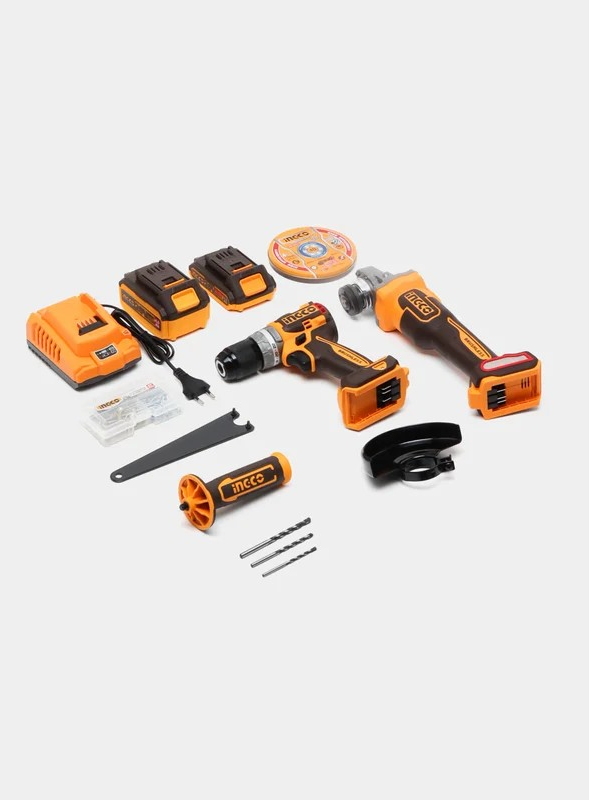 Набор аккум. инструмента  2 в 1 (шуруповерт и УШМ) INGCO CKLI20273 SUPER INDUSTRIAL - Изображение №4