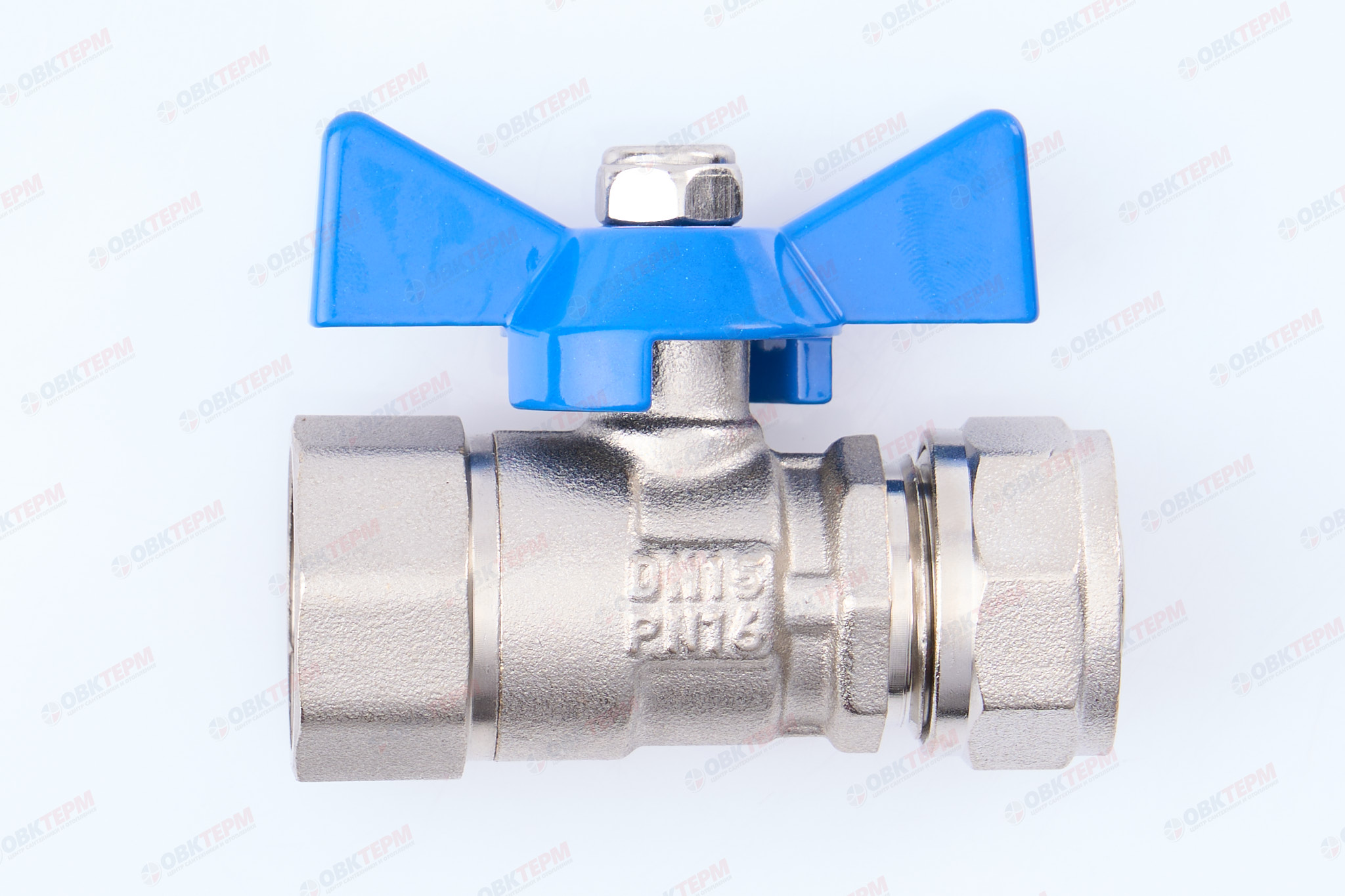 Кран шаровый  TIM  под обжим  16* 1/2"в  бабочка          (25шт/100ящ) - Изображение №3