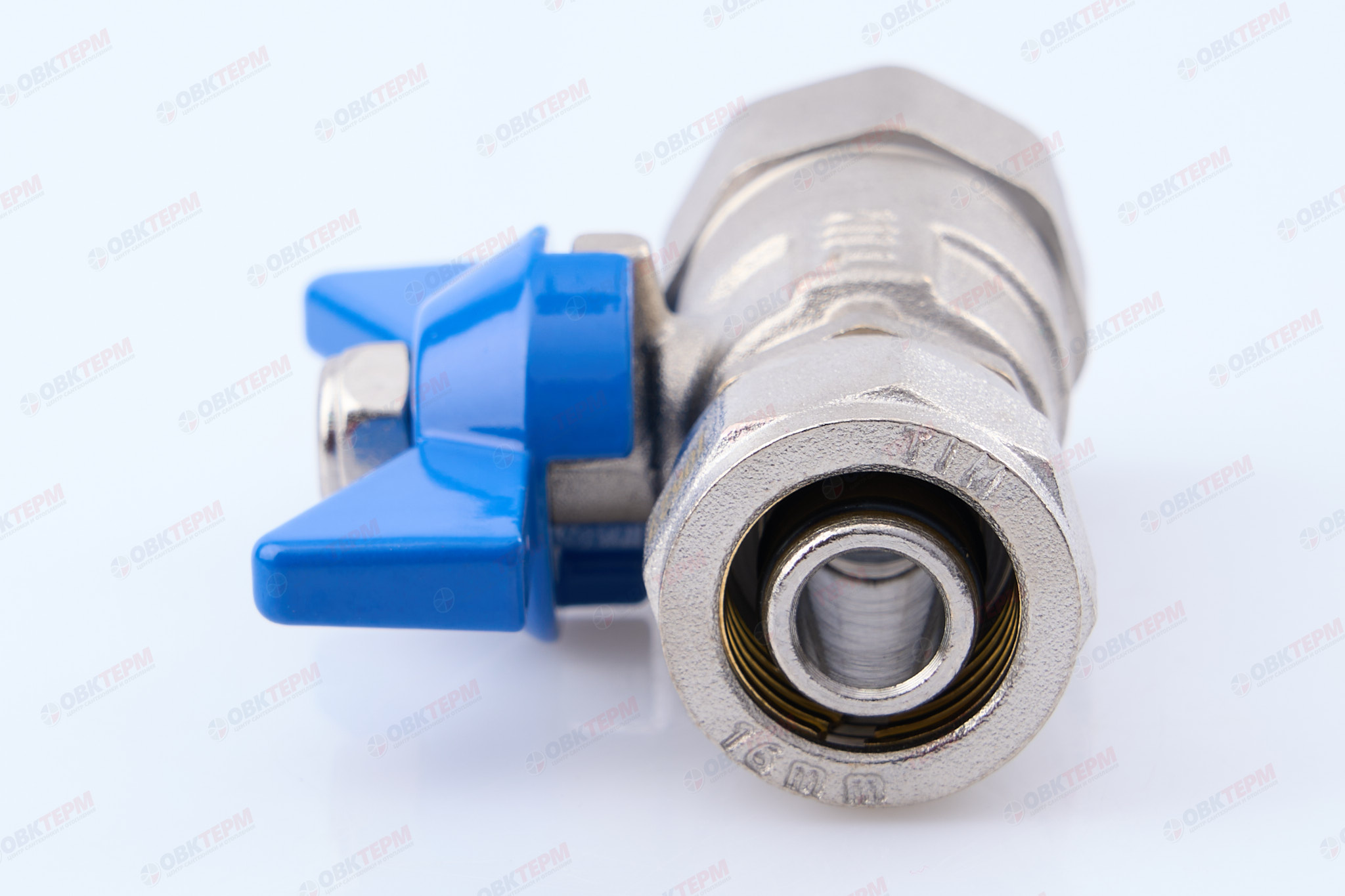 Кран шаровый  TIM  под обжим  16* 1/2"в  бабочка          (25шт/100ящ) - миниатюра №6