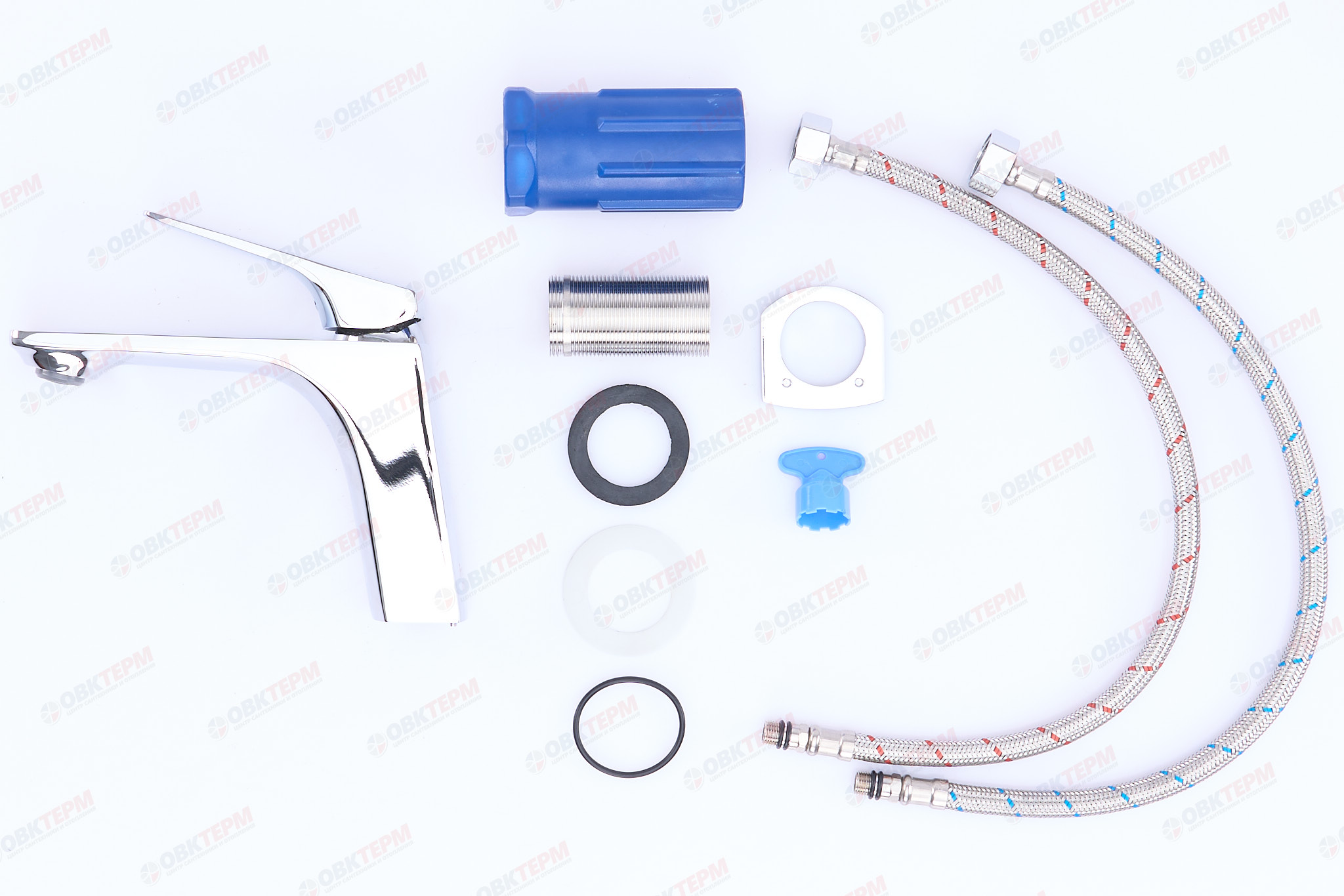 Смеситель д/умывальника FRAР F1087 хром /латунь (Ø35, на гайке) (10 шт) - миниатюра №7