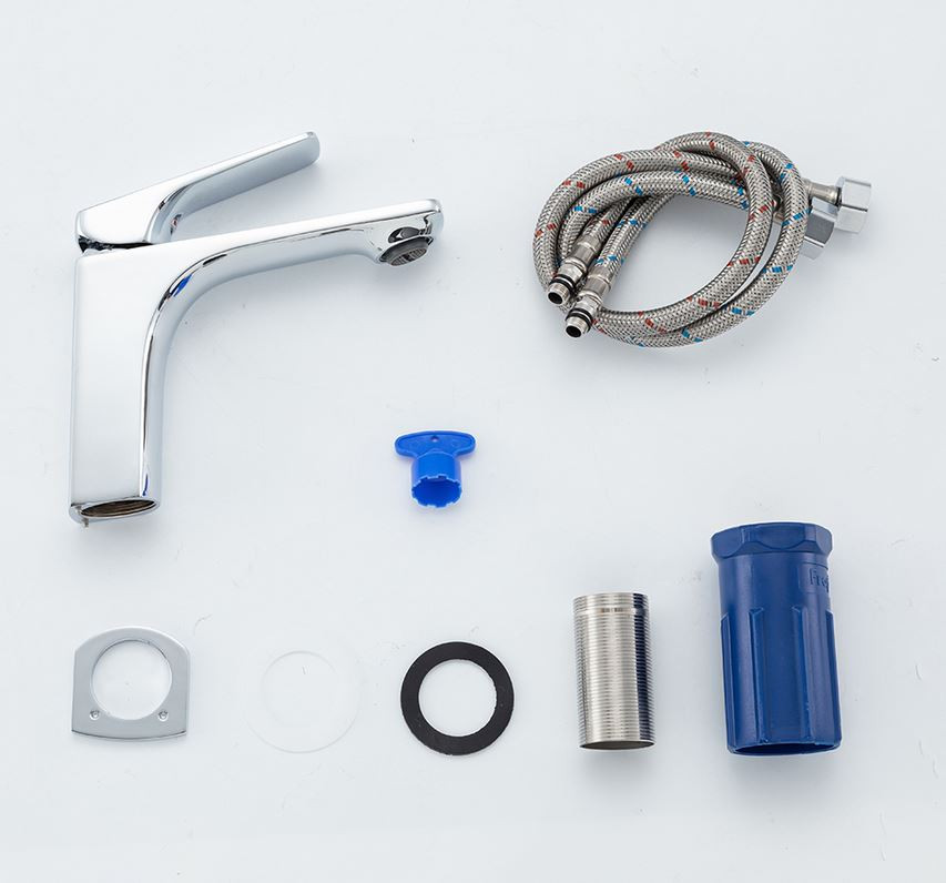 Смеситель д/умывальника FRAР F1087 хром /латунь (Ø35, на гайке) (10 шт) - миниатюра №5