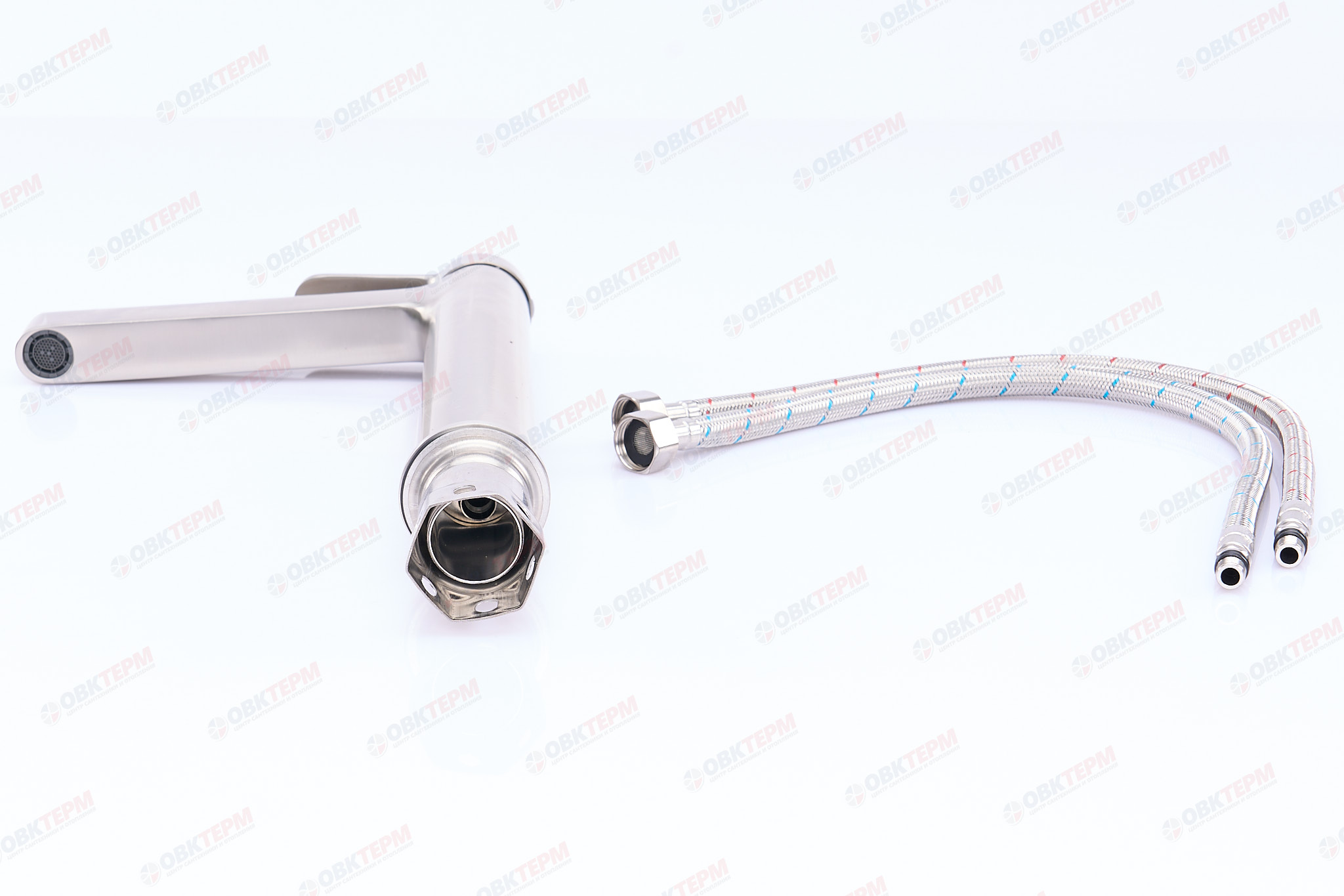 Смеситель д/умывальника GAPPO G1099-32 нерж/сталь /высокий (катридж 35мм, высокий, на ГАЙКЕ) - миниатюра №6