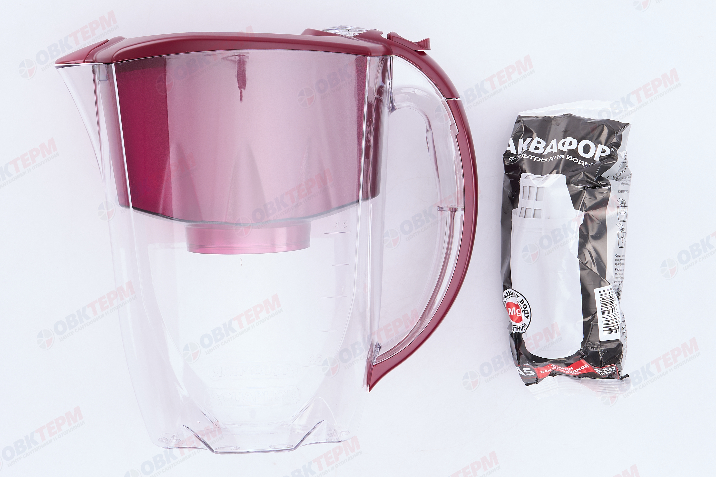 Аквафор     Кувшин Престиж  2,8л вишневый - миниатюра №7