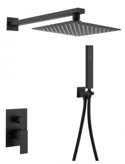 Душ/система нерж/сталь MIXXUS KUB-003 INNER BLACK (встраиваемая)  SUS304  (5 шт/ящ) - изображение №1