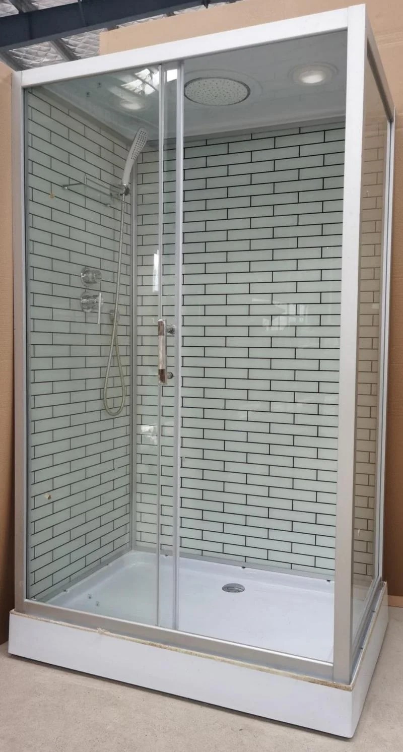 Душевая кабина ДАНА-36К 120*80*212 низкий поддон, белый кирпич (4 места) - Изображение №1