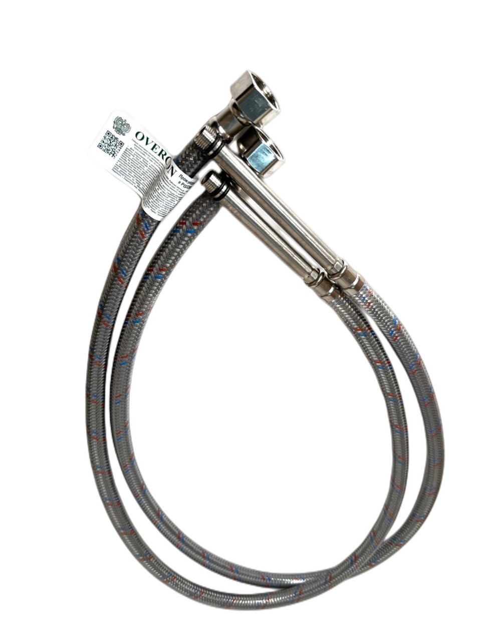 Шланг   1/2" игла,  в силикон. обмотке (пара)  ДЛИННЫЕ ИГЛЫ   80 см М10  "OVERCON"  (50шт/ящ) - Изображение №1