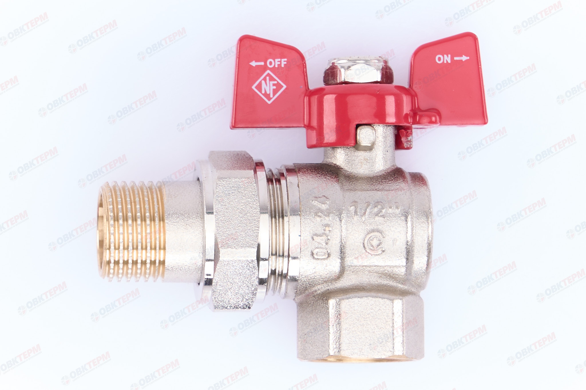 Кран шаровый  с НВ СНГ  NOLF Classic       1/2" ВН   бабочка    УГЛОВОЙ (96/12) - Изображение №1