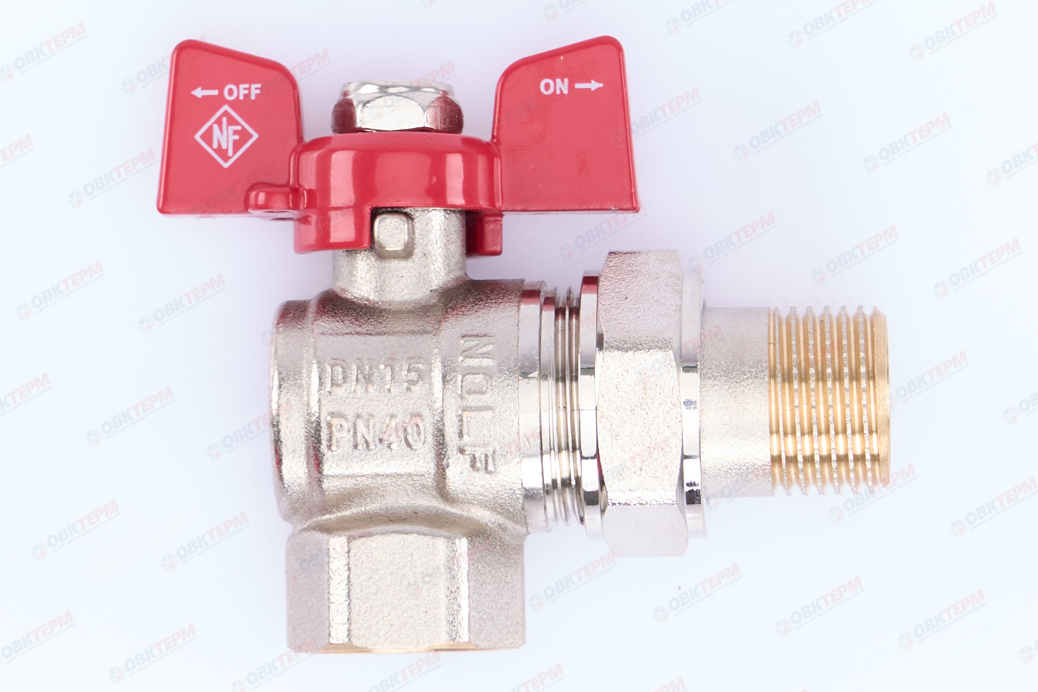 Кран шаровый  с НВ СНГ  NOLF Classic       1/2" ВН   бабочка    УГЛОВОЙ (96/12) - Изображение №2
