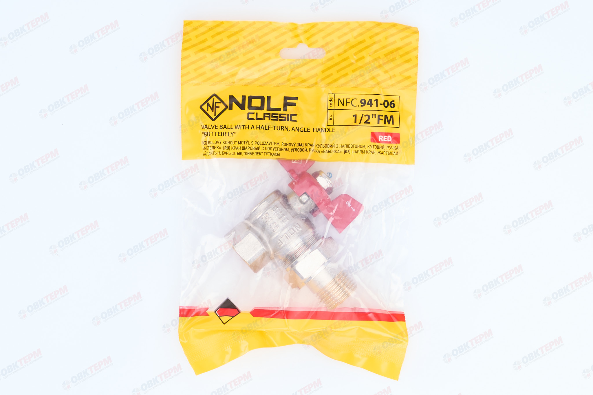 Кран шаровый  с НВ СНГ  NOLF Classic       1/2" ВН   бабочка    УГЛОВОЙ (96/12) - миниатюра №7