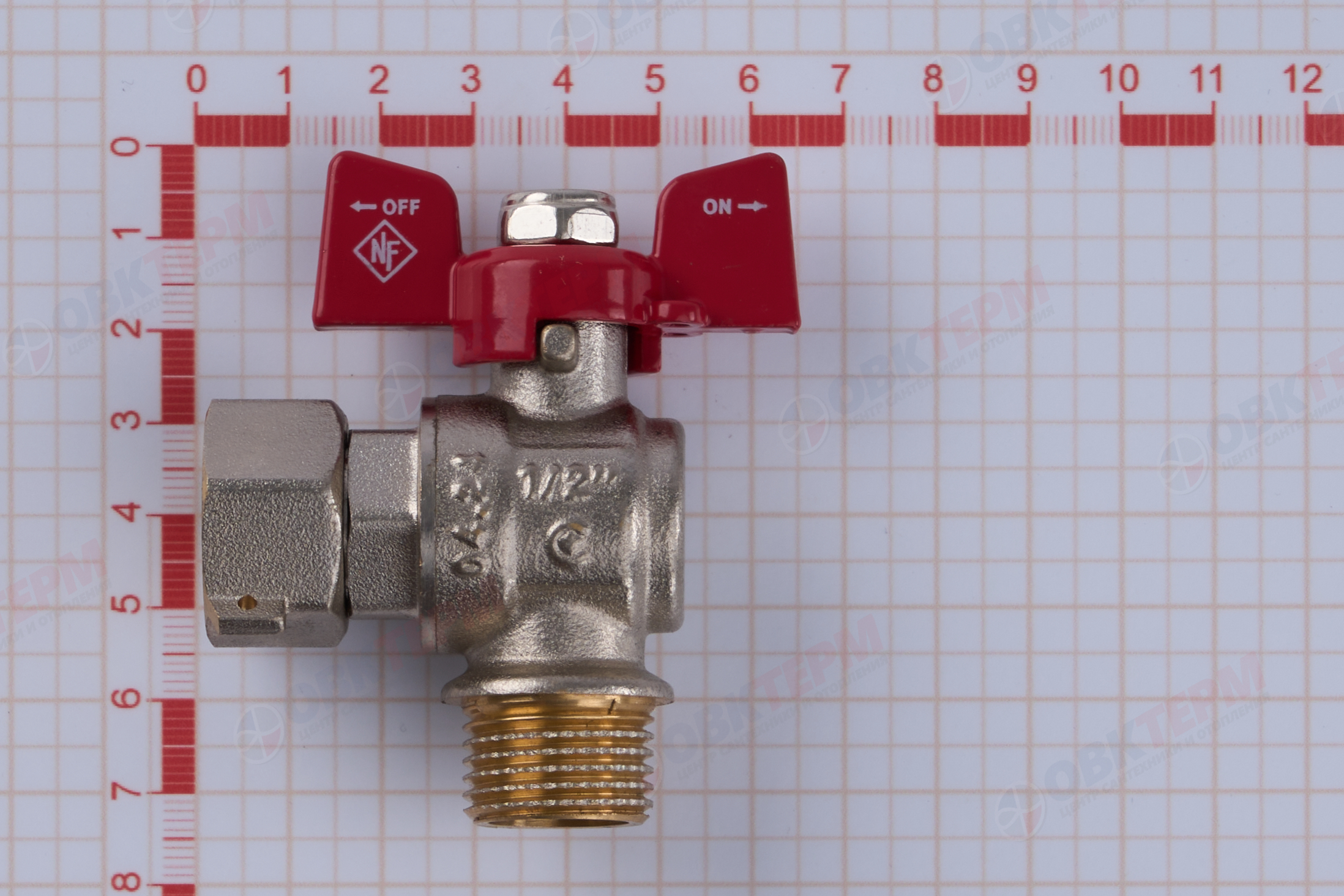 Кран шаровый  с НВ СНГ  NOLF Classic       1/2" ВН   бабочка    УГЛОВОЙ (96/12) - миниатюра №13