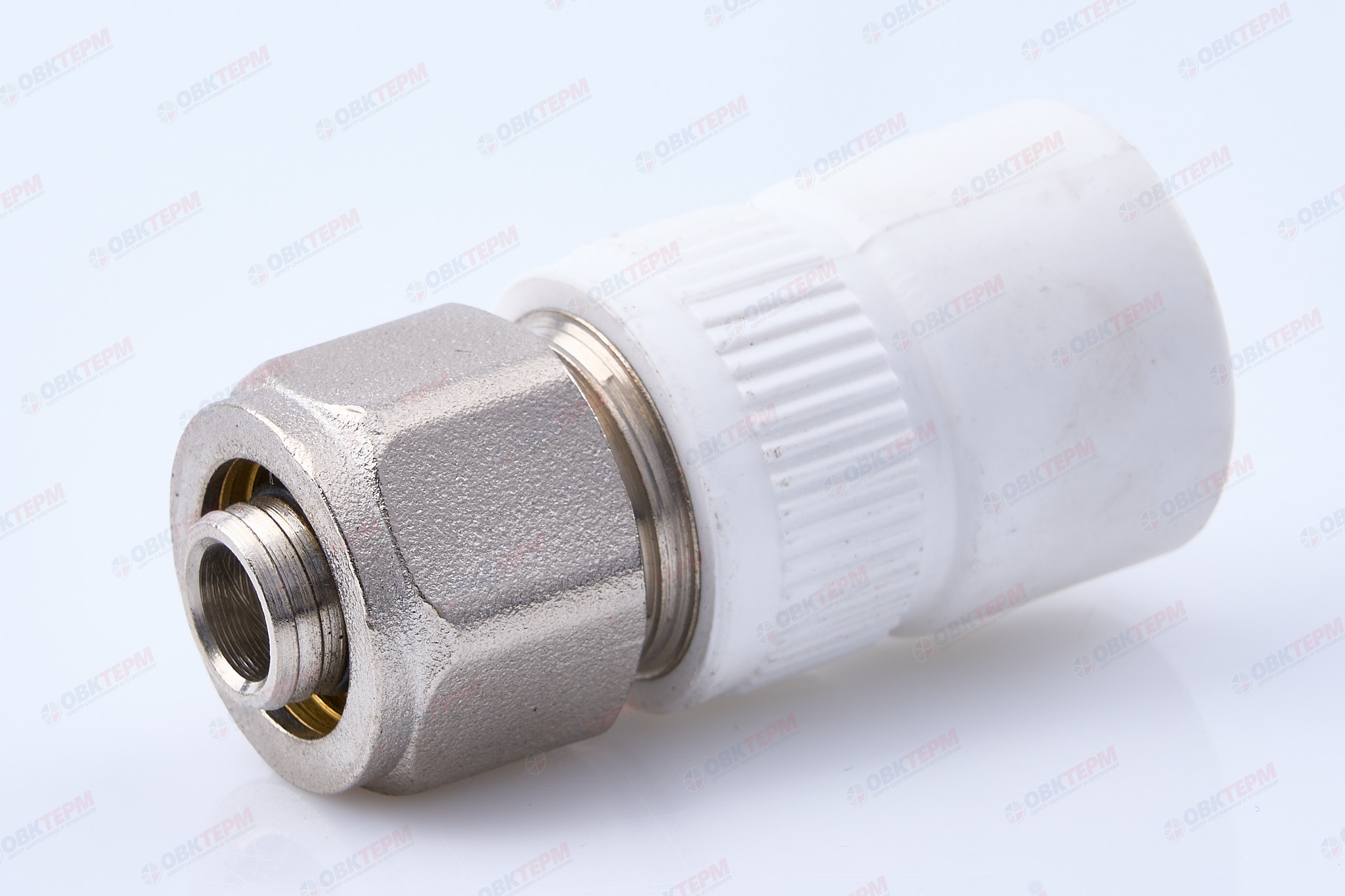Муфта комби для соединения PPR-PEX трубы 20*16  Valfex (евроконус) - изображение №1