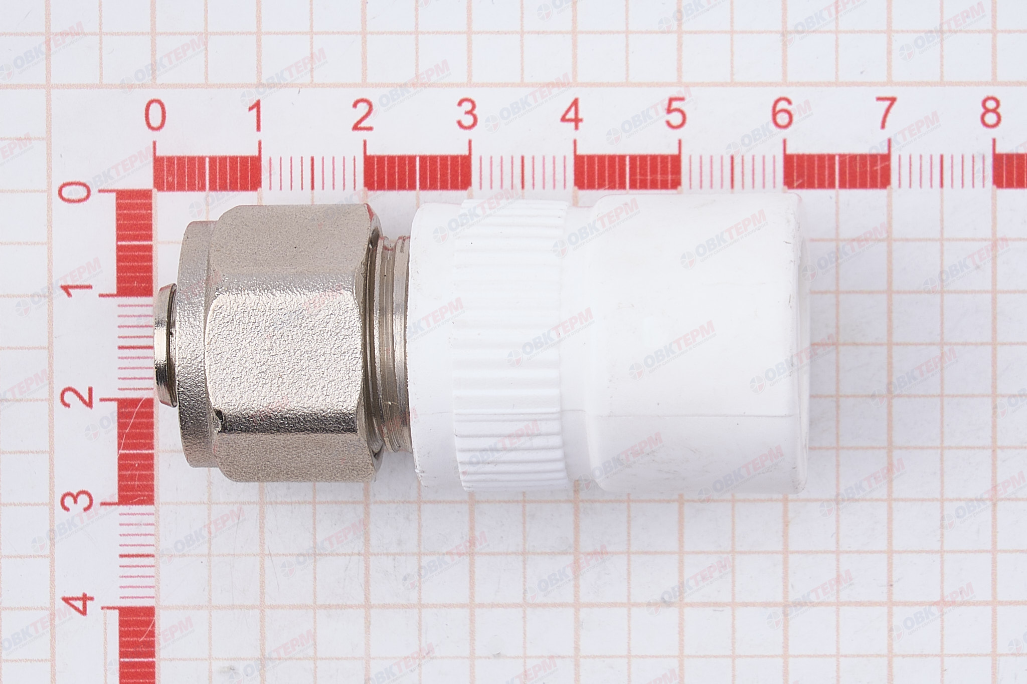 Муфта комби для соединения PPR-PEX трубы 20*16  Valfex (евроконус) - миниатюра №6