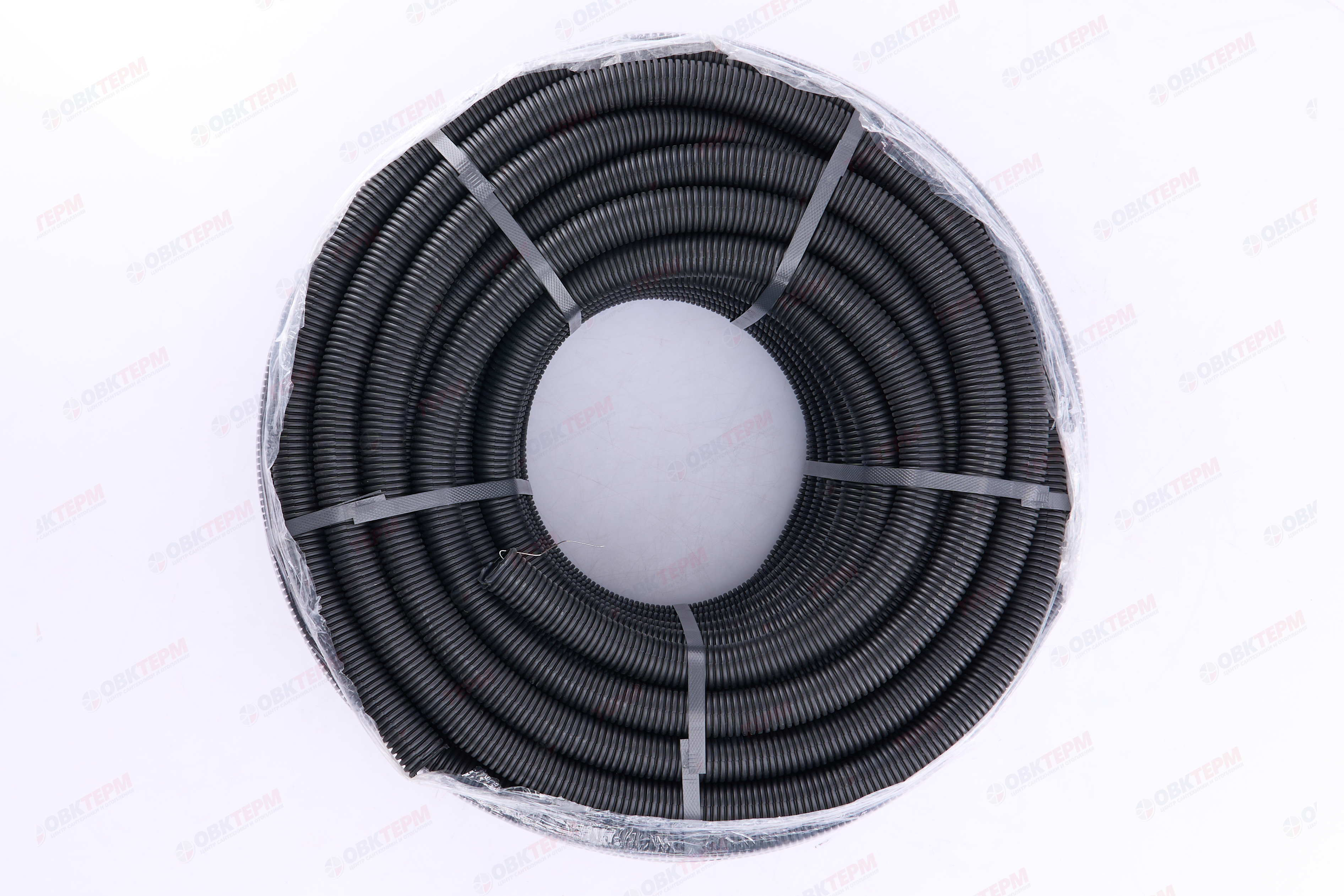 Труба гофрированная ПНД черная легкая с зондом d32мм 50м AGIS PROFILE - Изображение №4